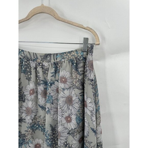ASTR Nordstrom Floral Midi Skirt Women Medium Lined Spring Summer Beach - Picture 4 of 8